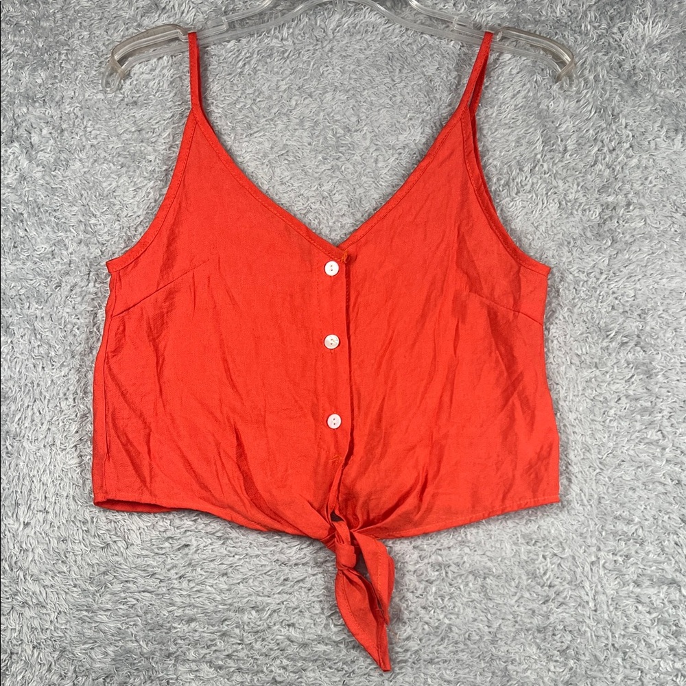 Vibrant Orange Buttoned Camisole